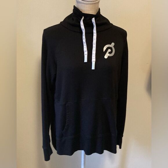 Peloton Black Pullover Cowl neck sweatshirt hoodie jacket XS - Picture 1 of 7